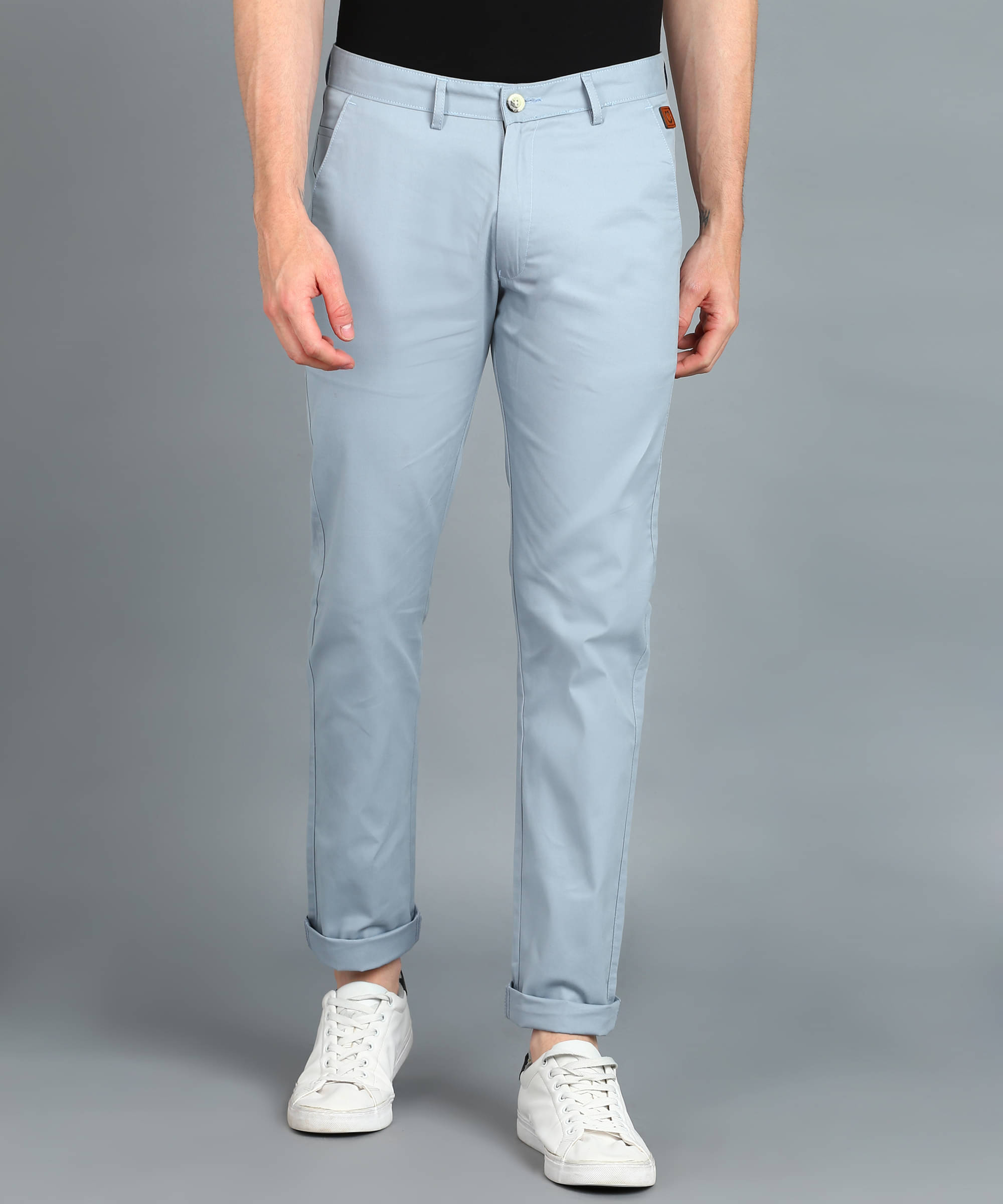     			Urbno Fashion Blue Slim Chinos ( Pack of 1 )