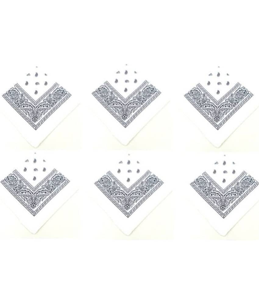 Zacharias - White Cotton Men's Handkerchief ( Pack of 6 ) - Jewellery Sets | Buy online on ZillyBuy
