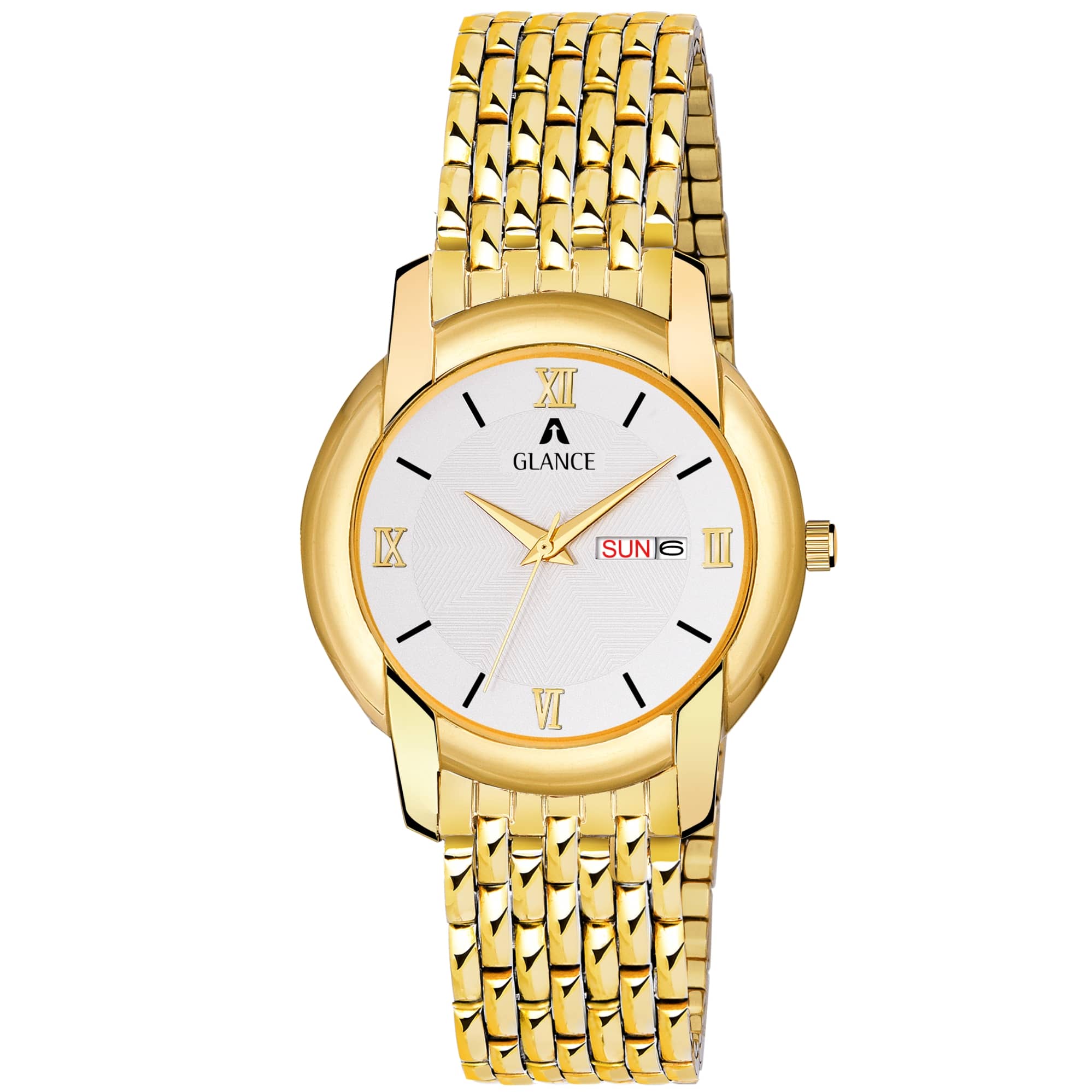 Aglance - Gold Metal Analog Men's Watch