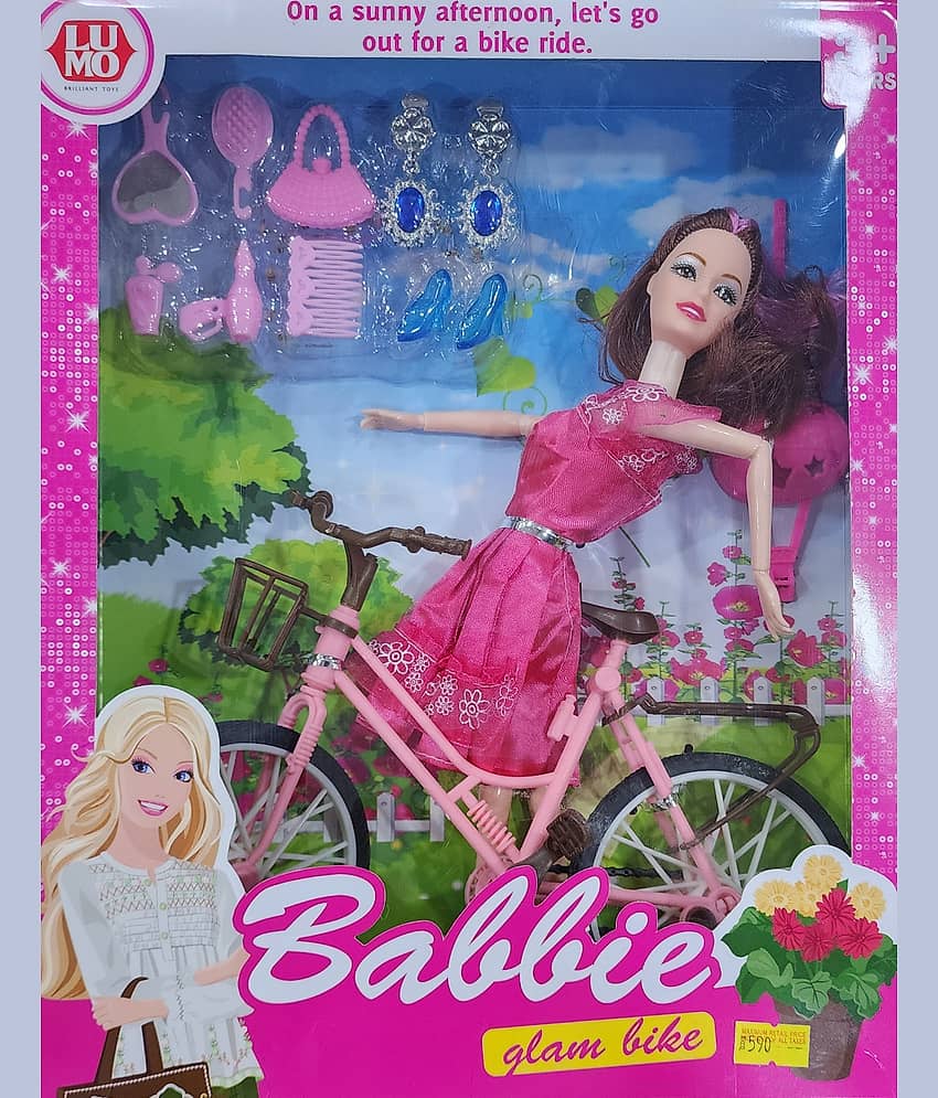 Fratelli Alia Doll with 3D Eyes & Made to Move Hands,Town Girl with Cycle and Baby Sister with her accessories - Toys and Games | Buy online on ZillyBuy