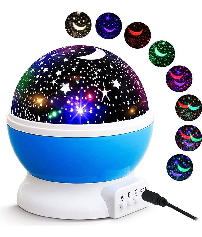 Geeta times Star Master Rotating 360 Degree Moon Night Light Lamp Projector With Colors And Usb Cable,Lamp For Kids Room Night Bulb (Multi Color,Pack Of 1, Random,Crystal) - Electricals | Buy online on ZillyBuy