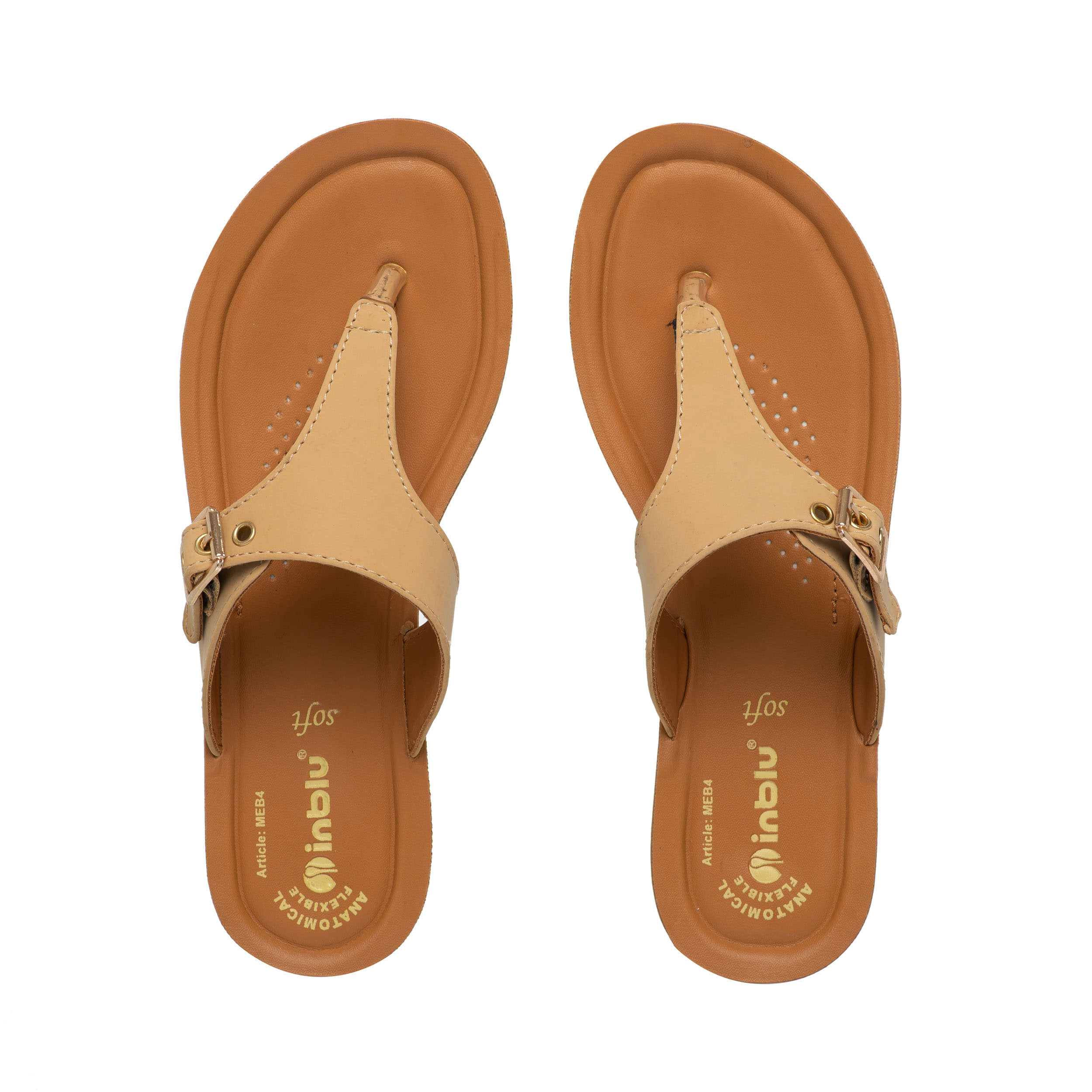 Inblu Black Women's Thong Flip Flop