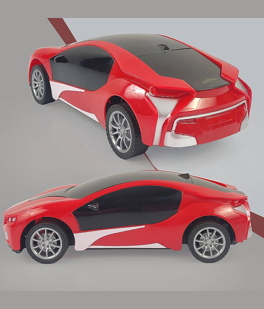 NHR 3D lighting kids high speed rechargeable remote control Car for 3+ Years (Red)