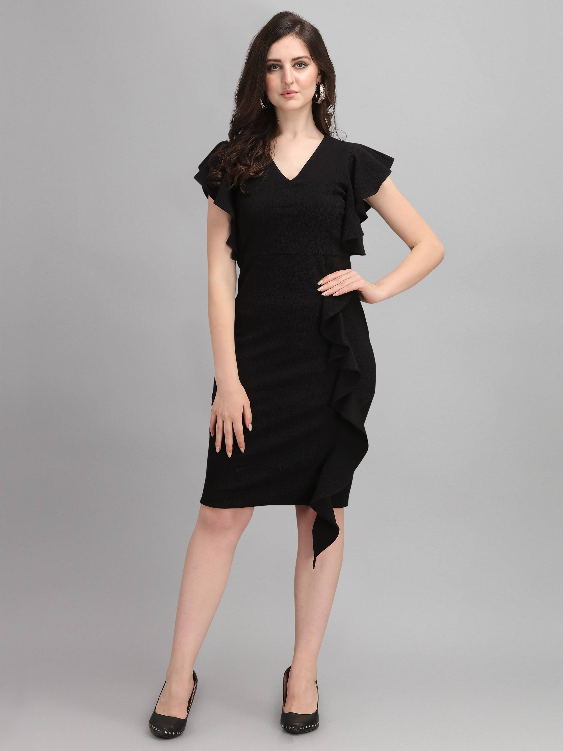     			Sheetal associates - Black Polyester Blend Women's Bodycon Dress ( Pack of 1 )