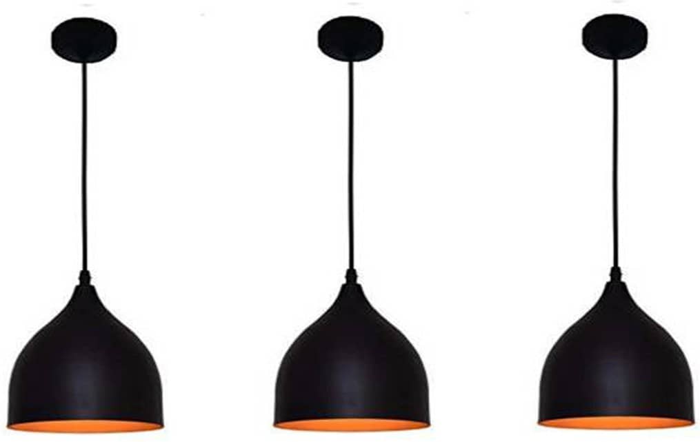 Somil Glass Ceiling Light Pendant Black - Pack of 3