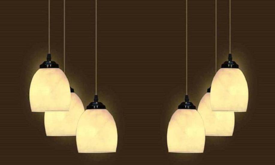 Somil Glass Ceiling Light Pendant White - Pack of 6 Somil Glass Ceiling Light Pendant White - Pack of 6