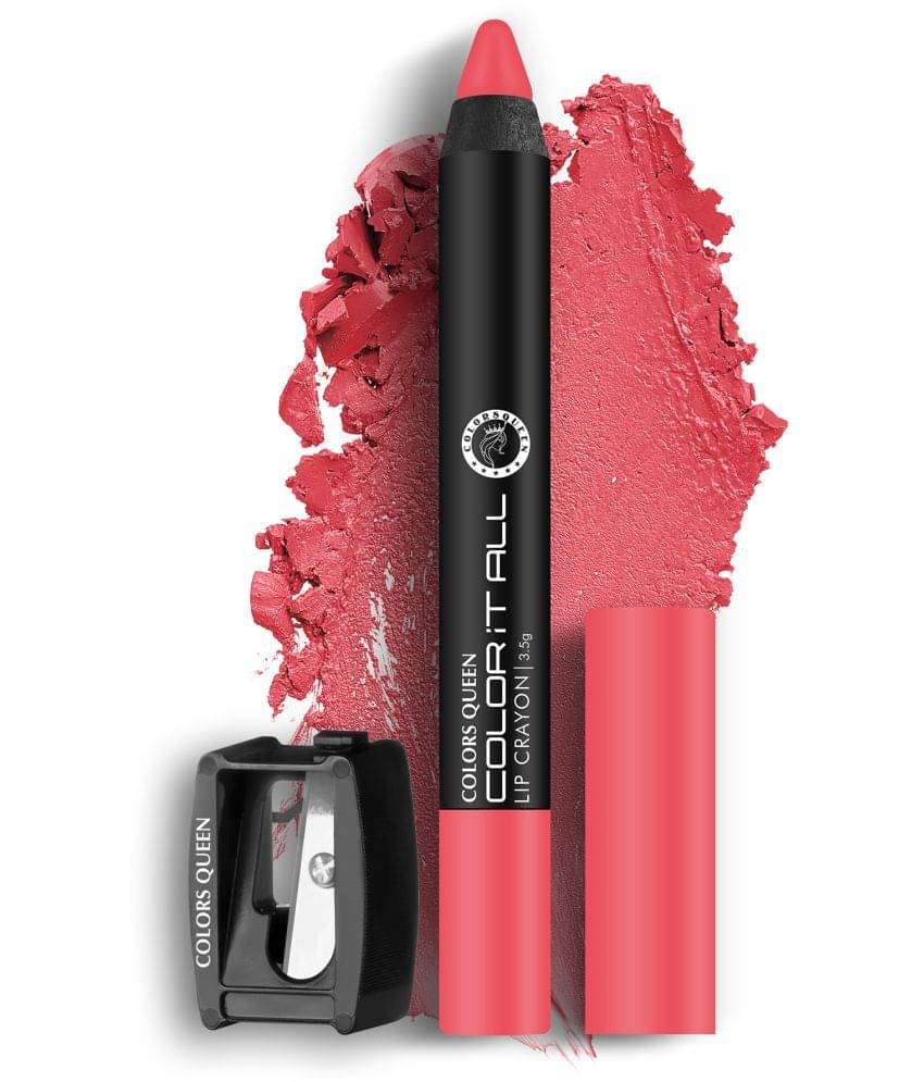     			Colors Queen Color It All Non Transfer Matte Lip Crayon 3.5g, Pink Up (Shade - 13)