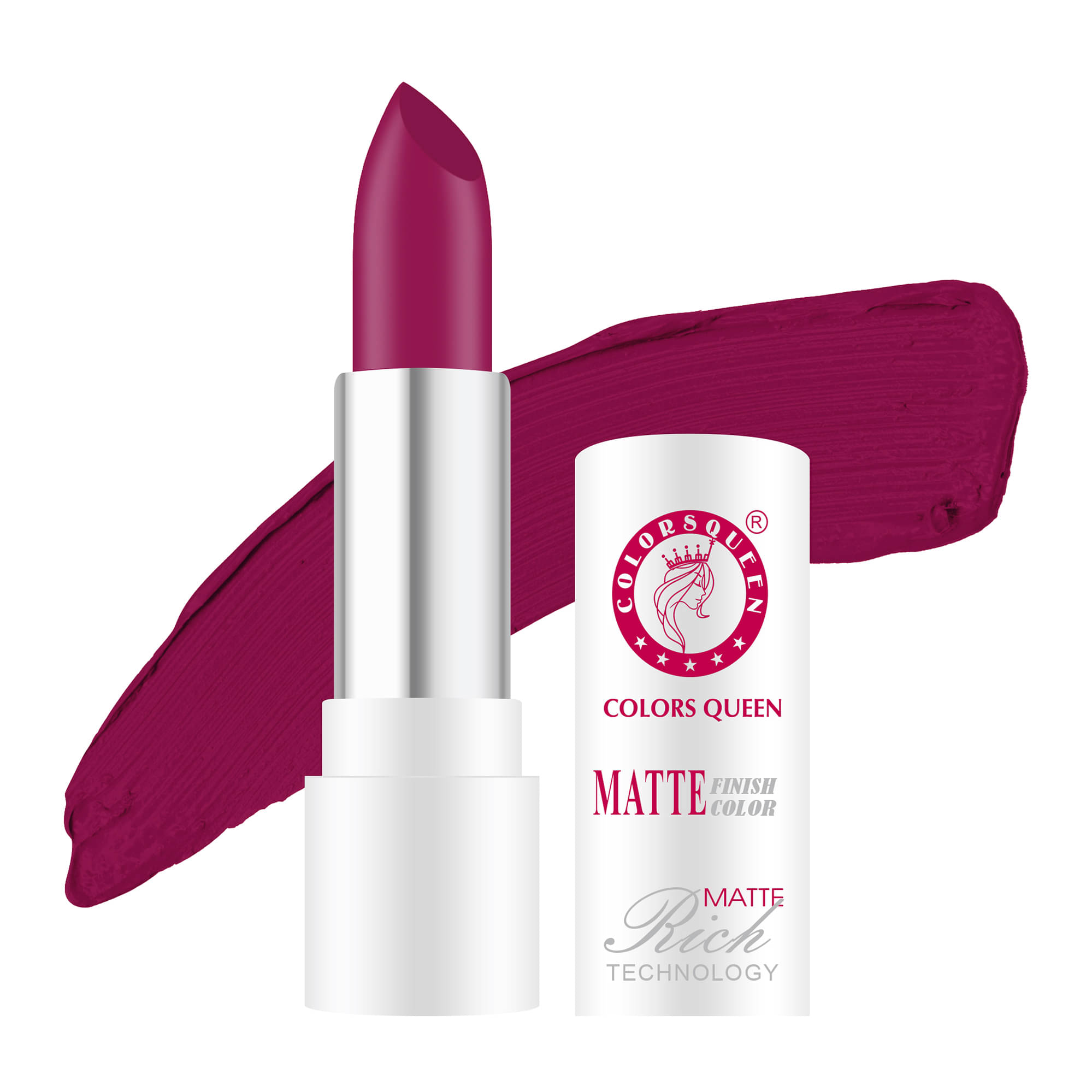    			Colors Queen Rich Color Matte Finish Lisptick 3g, Fushia (Shade - 05)