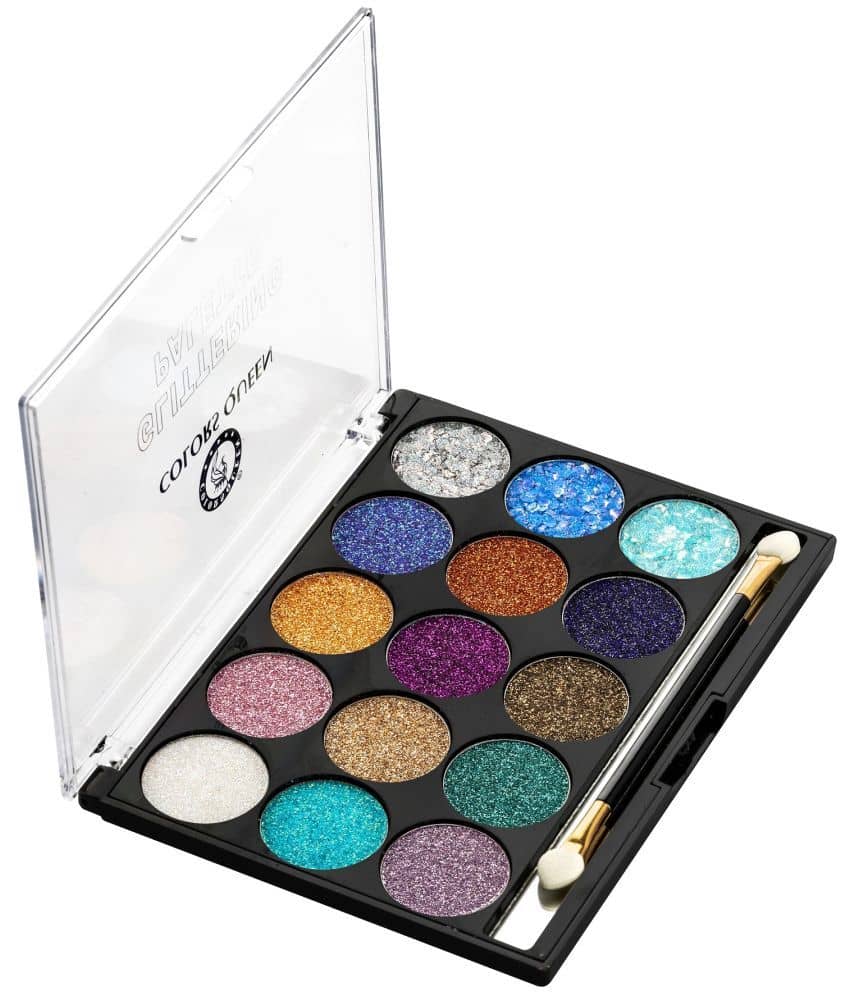 Colors Queen Glittering Eyeshadow Palette Multicolor Shades - Makeup - Eyes | Buy online on ZillyBuy
