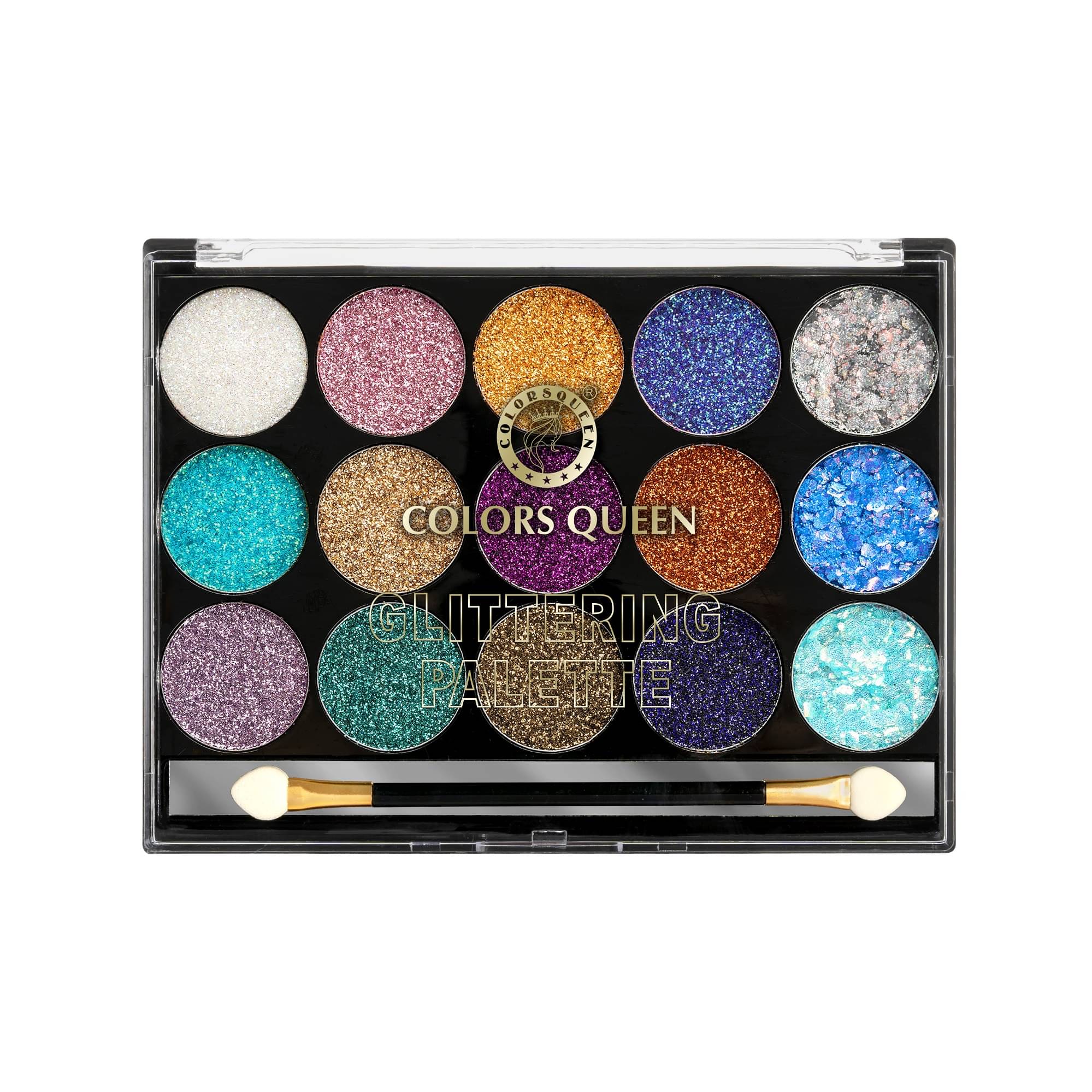     			Colors Queen Glittering Eye Shadowe Palette Multicolor (Pack of 1)