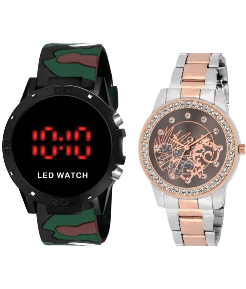     			DECLASSE - Multicolor Metal Analog Couple's Watch
