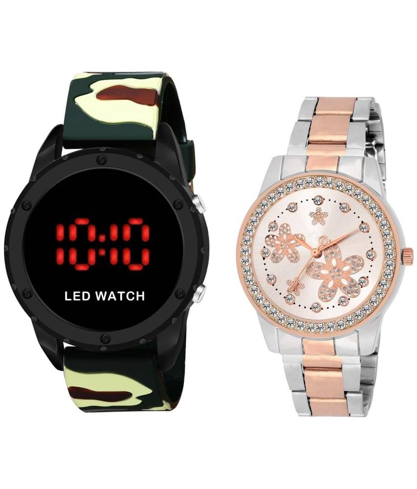     			DECLASSE - Multicolor Metal Analog Couple's Watch