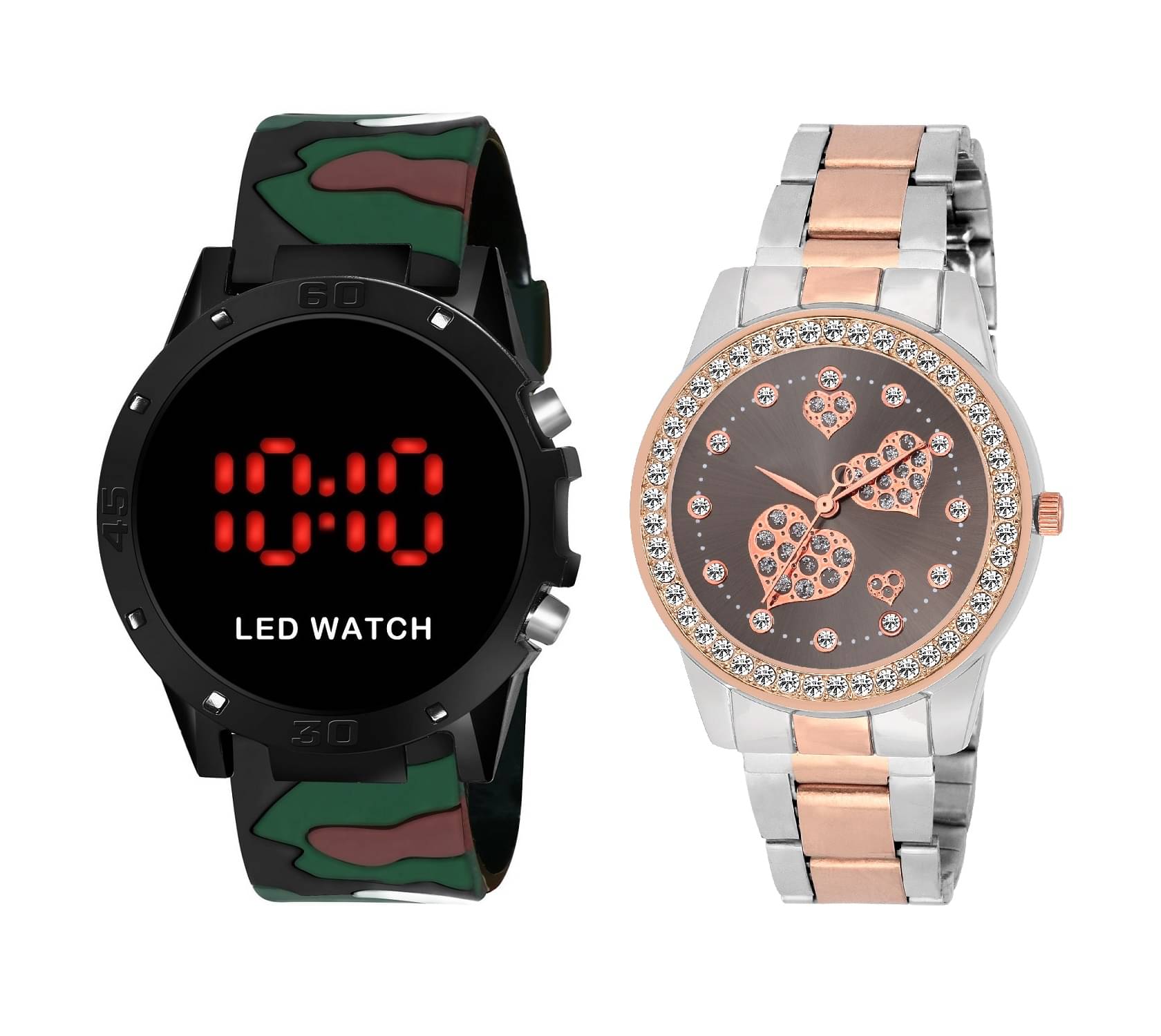 DECLASSE - Multicolor Stainless Steel Analog Couple's Watch     			DECLASSE - Multicolor Stainless Steel Analog Couple's Watch
