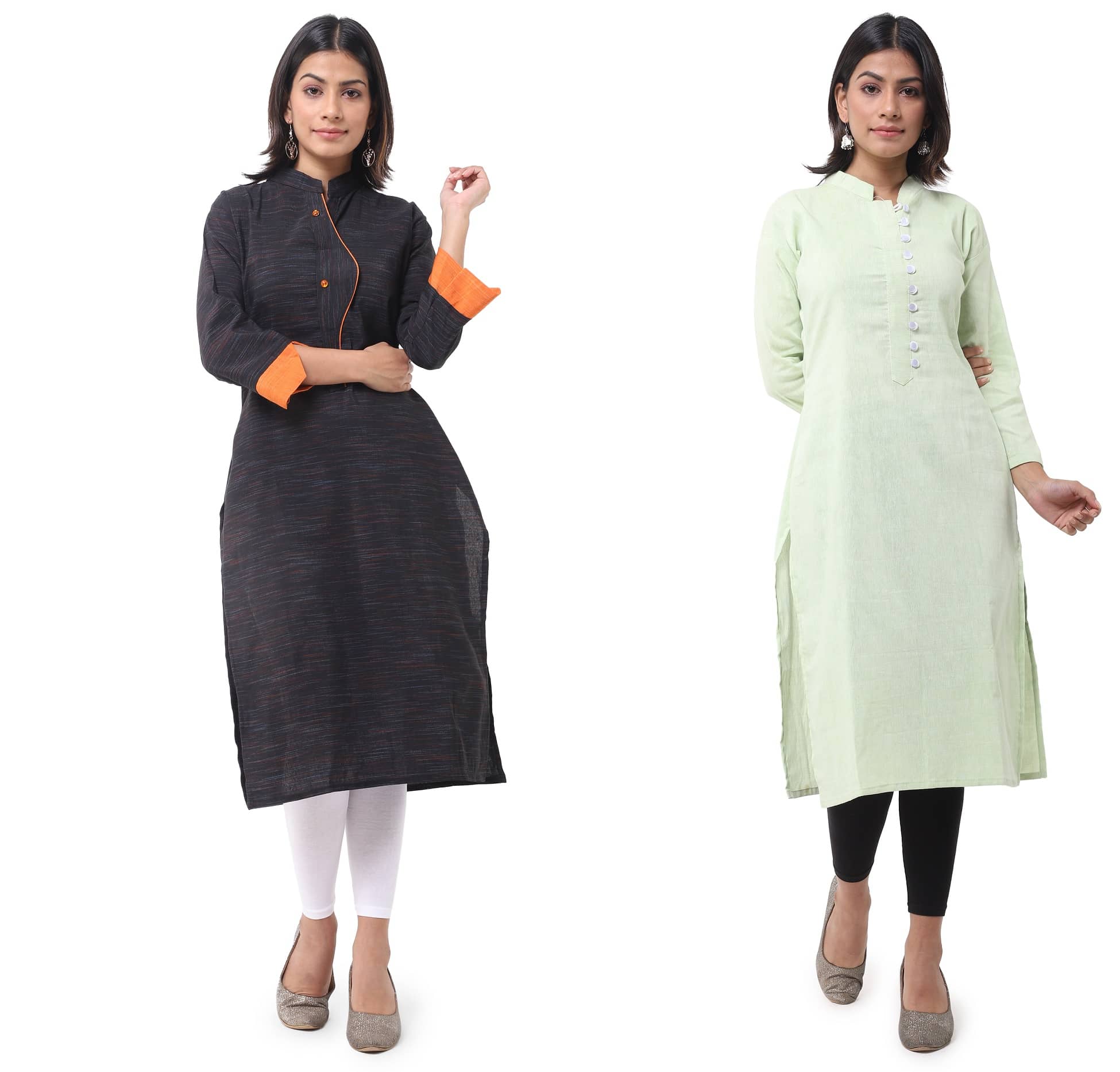 DESHBANDHU DBK - Multicolor Cotton Women's Straight Kurti ( Pack of 2 ) - Kurtis, Tunics | Buy online on ZillyBuy