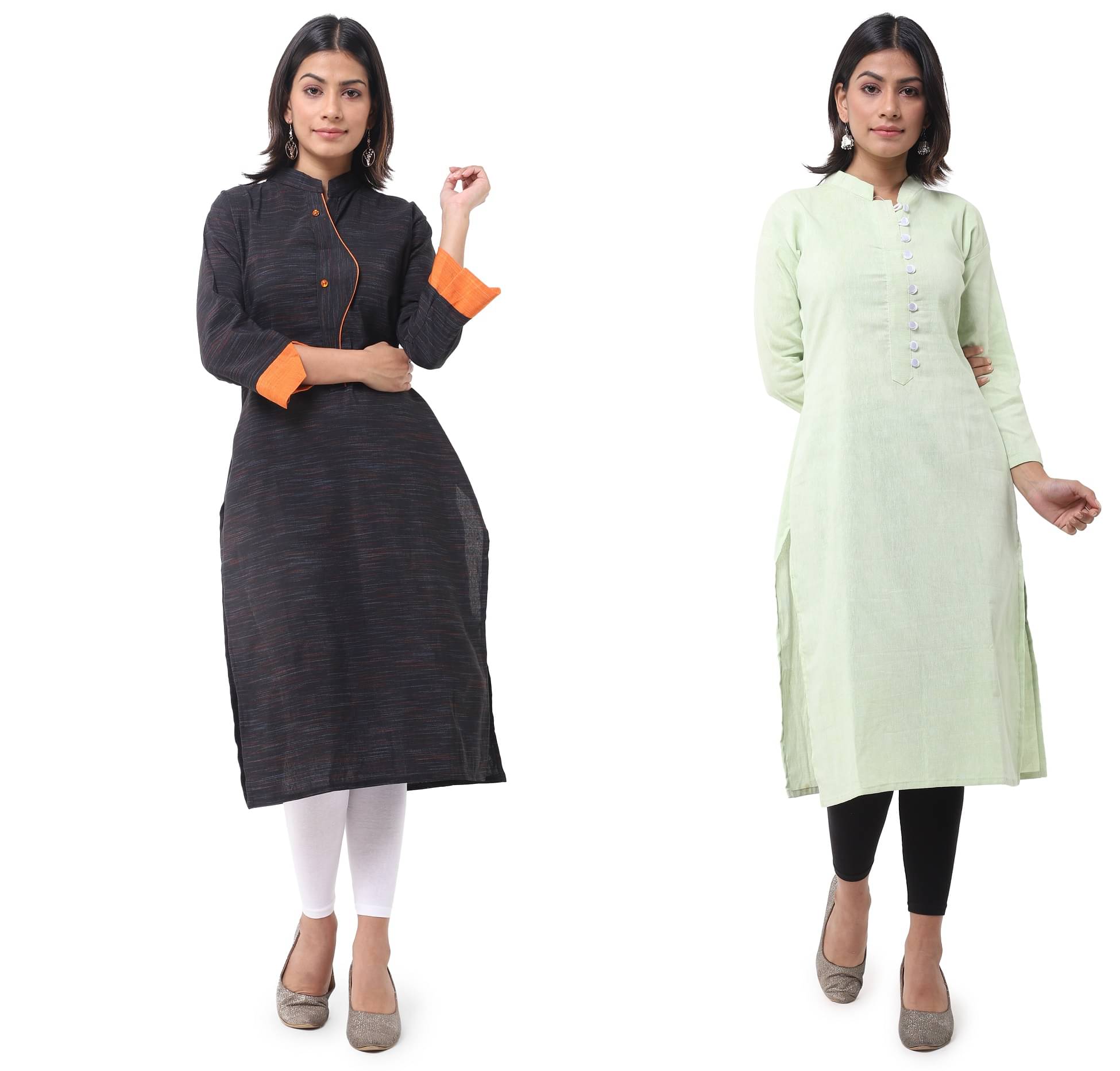 DESHBANDHU DBK - Multicolor Cotton Women's Straight Kurti ( Pack of 2 ) DESHBANDHU DBK - Multicolor Cotton Women's Straight Kurti ( Pack of 2 )