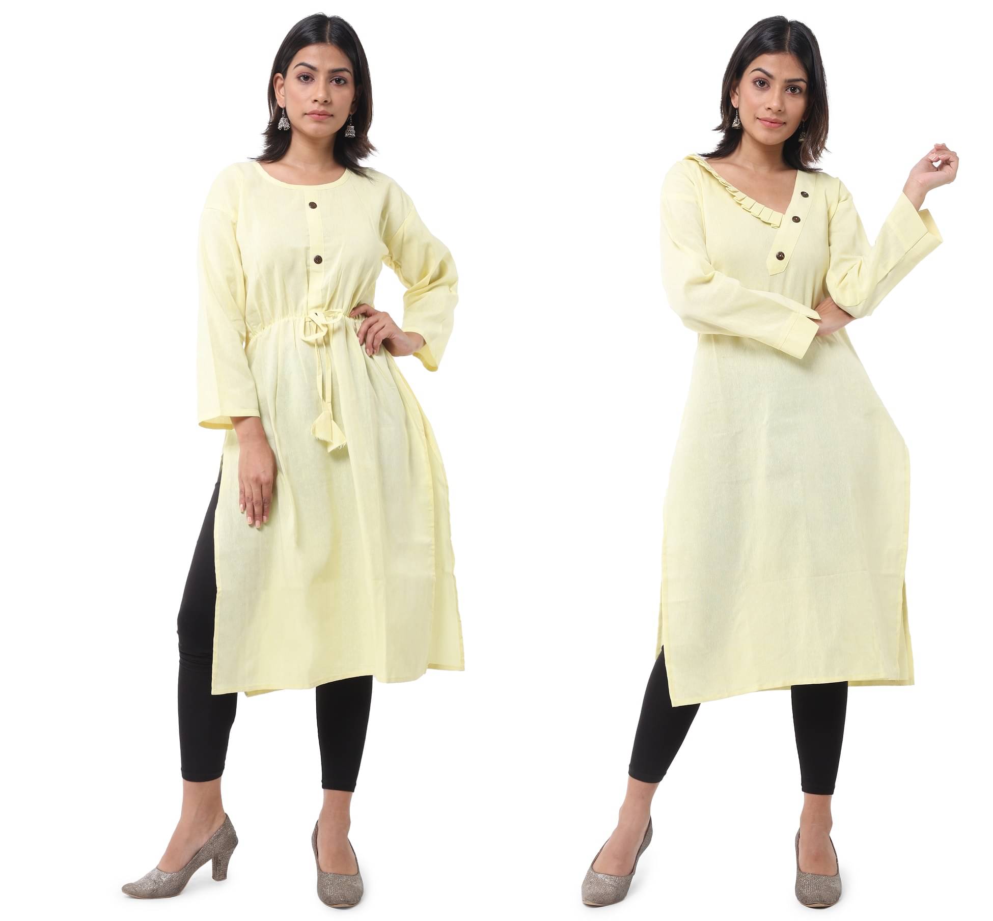 DESHBANDHU DBK - Multicolor Cotton Women's Straight Kurti ( Pack of 2 )     			DESHBANDHU DBK - Multicolor Cotton Women's Straight Kurti ( Pack of 2 )