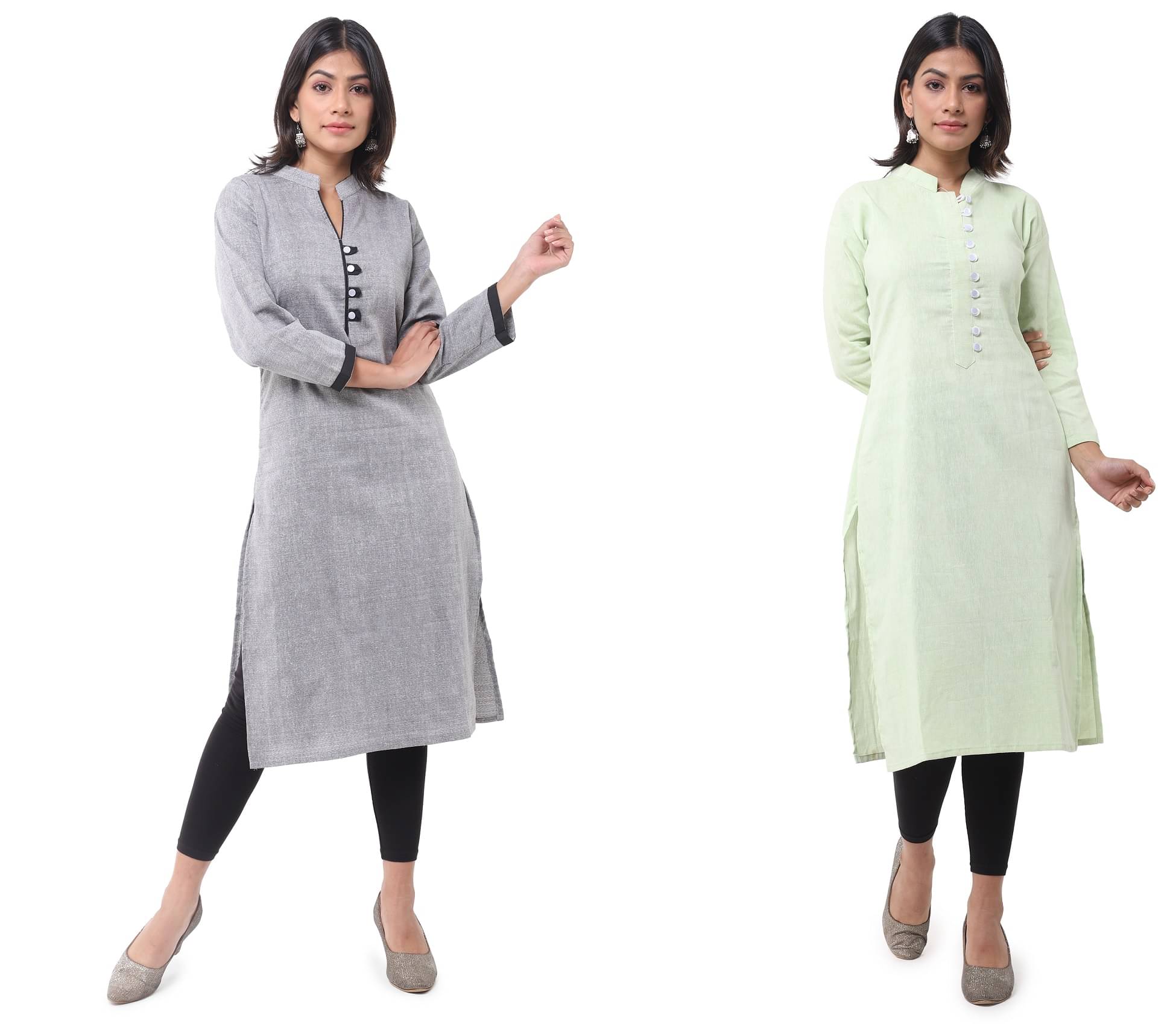 DESHBANDHU DBK - Multicolor Cotton Women's Straight Kurti ( Pack of 2 ) DESHBANDHU DBK - Multicolor Cotton Women's Straight Kurti ( Pack of 2 )