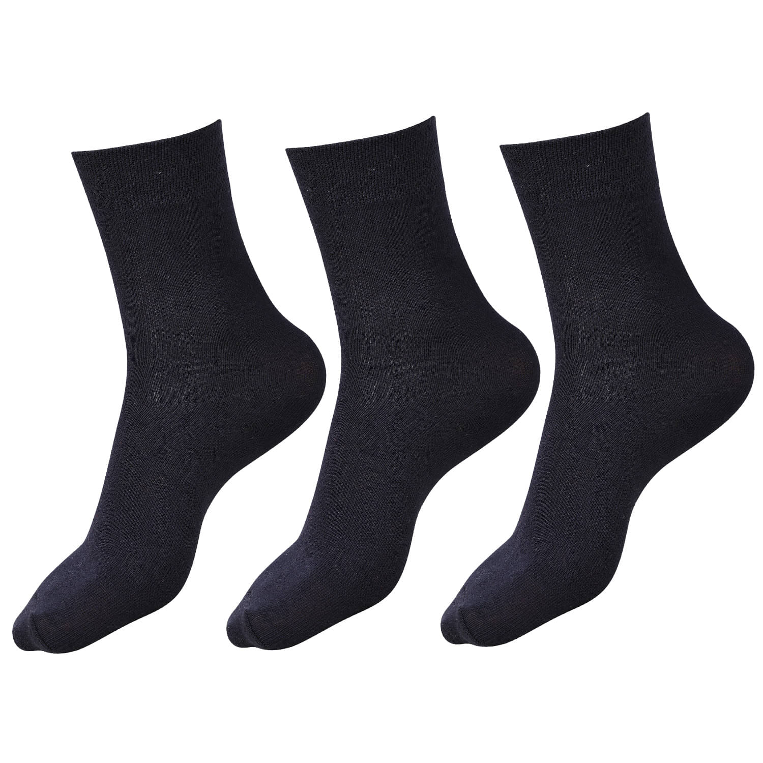 Dollar - Black Cotton Boy's School Socks ( Pack of 3 ) Dollar - Black Cotton Boy's School Socks ( Pack of 3 )