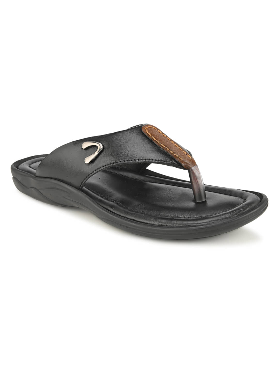 Fashion Victim - Black Men's Leather Slipper