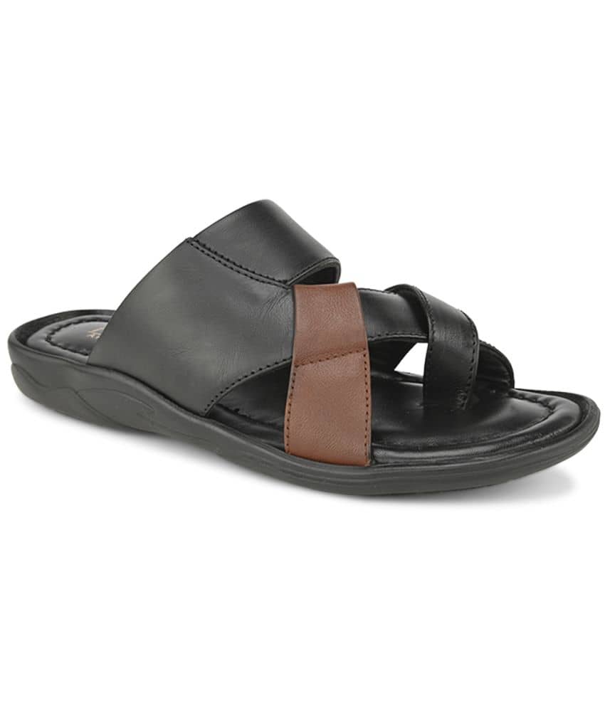 Fashion Victim - Black Men's Leather Slipper
