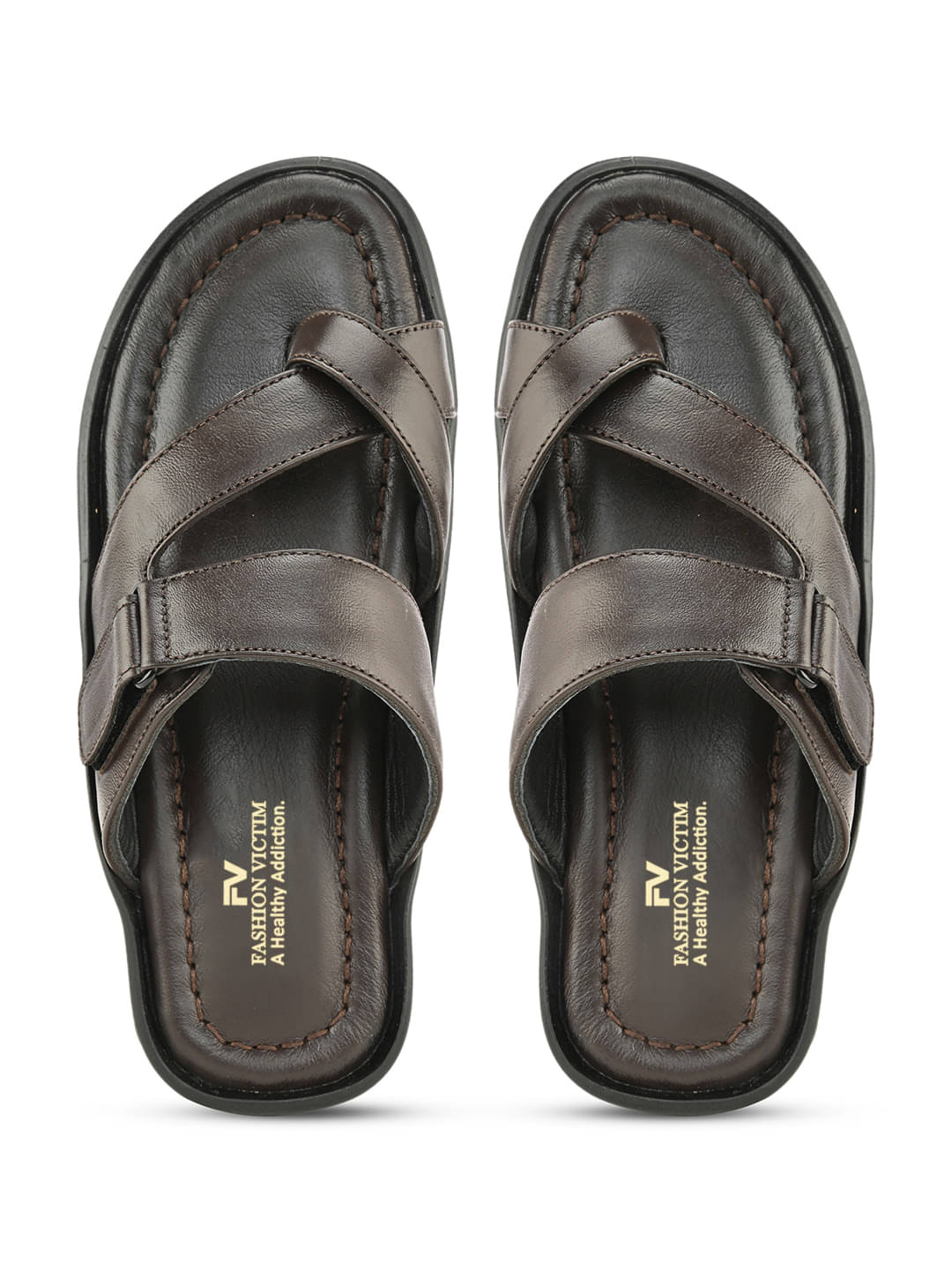     			Fashion Victim - Brown Men's Leather Slipper