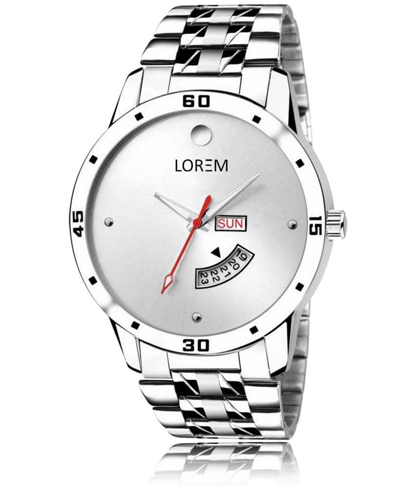     			Lorem - Silver Metal Analog Men's Watch
