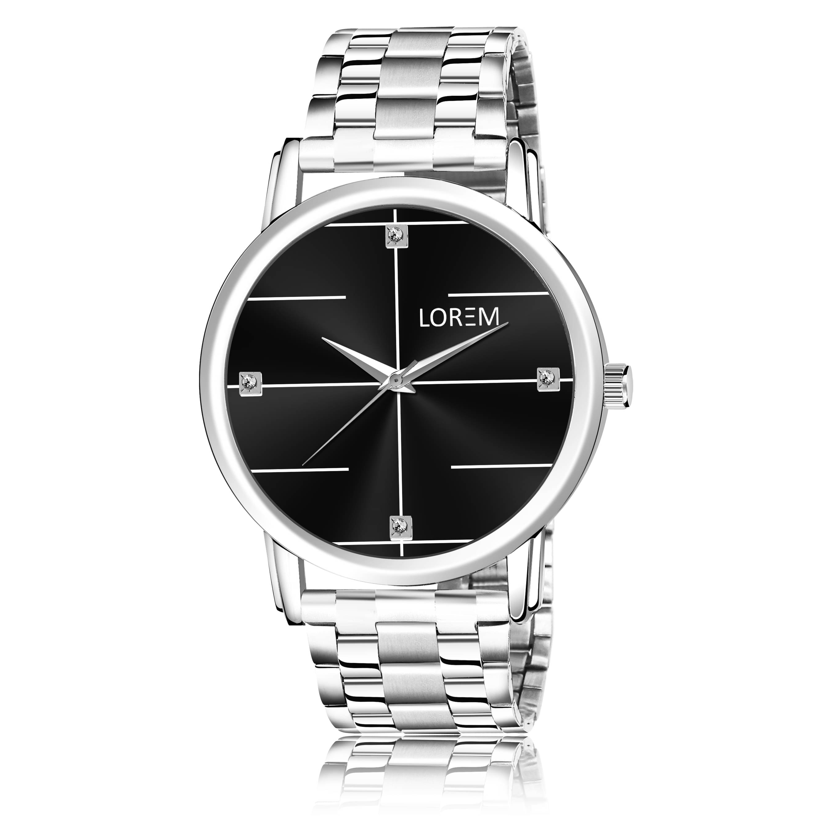     			Lorem - Silver Metal Analog Men's Watch