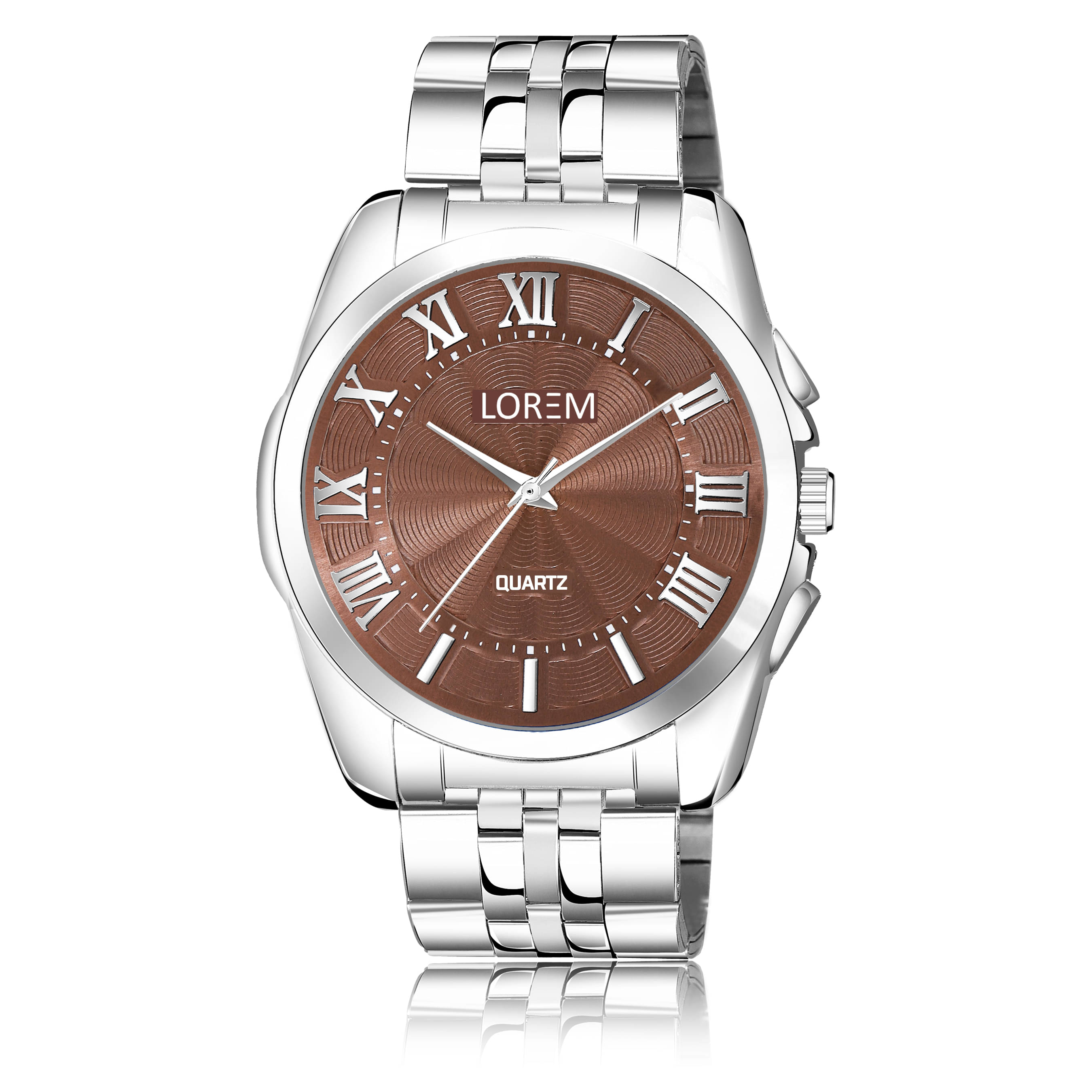     			Lorem - Silver Metal Analog Men's Watch