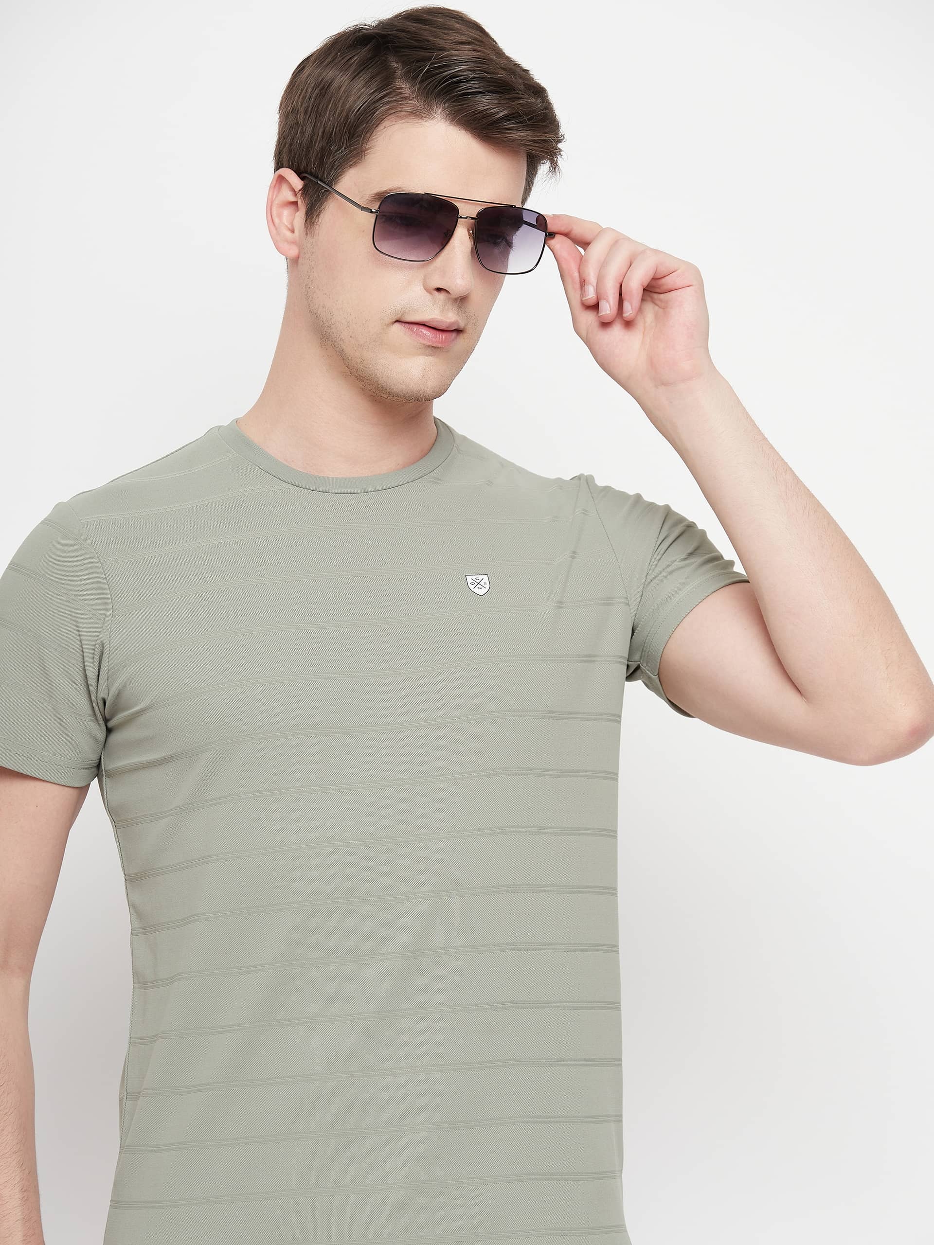 OGEN Pack of 1 Cotton Blend Regular Fit Men's T-Shirt ( Peach )