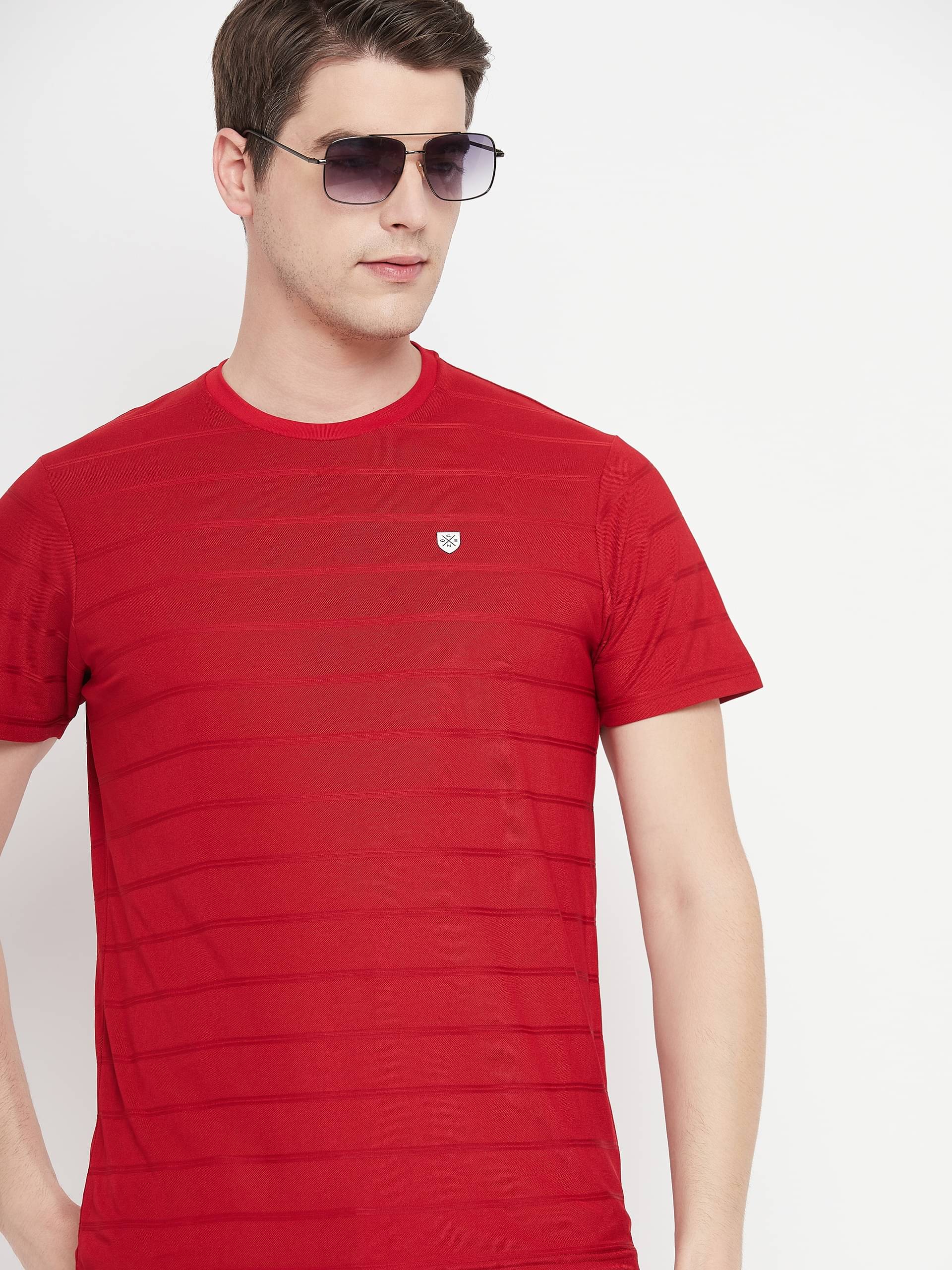 OGEN Pack of 1 Cotton Blend Regular Fit Men's T-Shirt ( Maroon ) OGEN Pack of 1 Cotton Blend Regular Fit Men's T-Shirt ( Maroon )