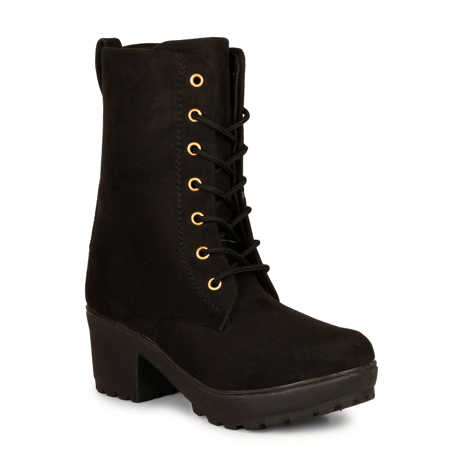 Saheb - Black Women's Mid Calf Length Boots