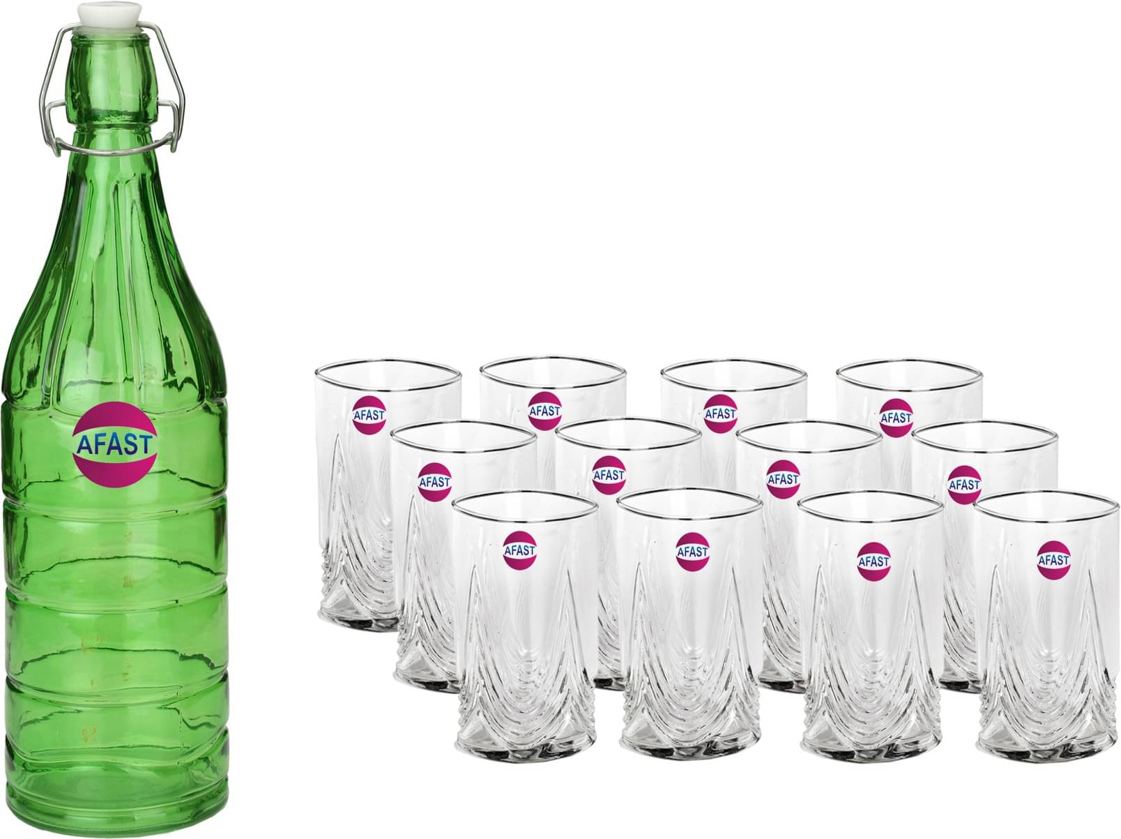 Somil - Glass & Bottle Drinks Serving Lemon Set Green Water Bottle 1000 mL ( Set of 1 )     			Somil - Glass & Bottle Drinks Serving Lemon Set Green Water Bottle 1000 mL ( Set of 1 )