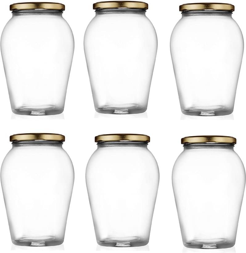 Somil - Storage Container Glass Transparent Dal Container ( Set of 6 ) Somil - Storage Container Glass Transparent Dal Container ( Set of 6 )