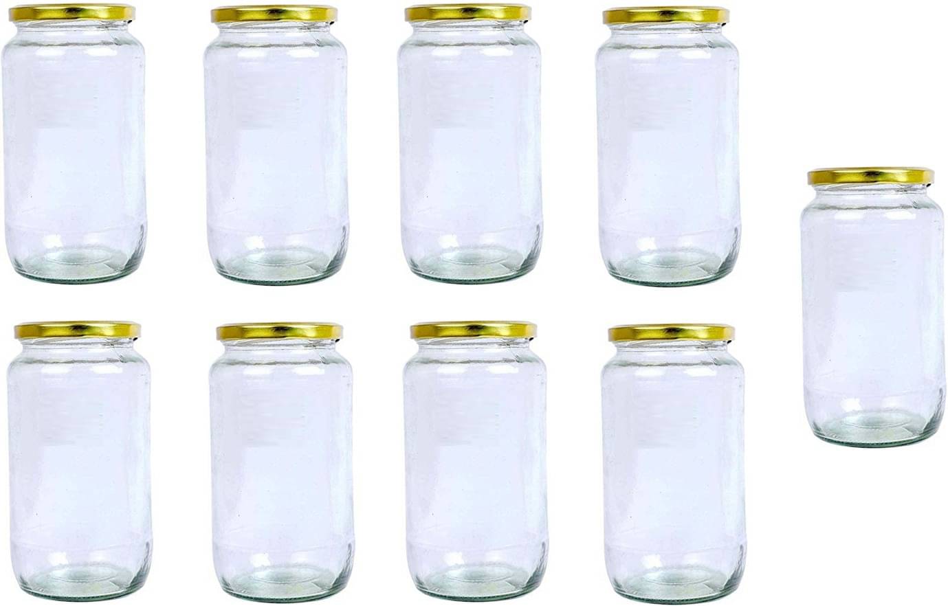 Somil - Storage Container Glass Transparent Tea/Coffee/Sugar Container ( Set of 9 ) Somil - Storage Container Glass Transparent Tea/Coffee/Sugar Container ( Set of 9 )