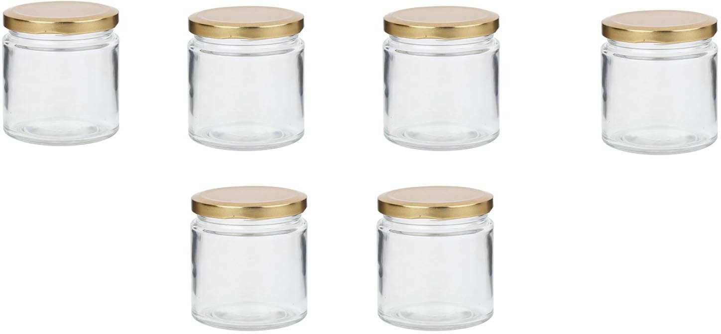 Somil - Storage Container Glass Transparent Spice Container ( Set of 6 ) Somil - Storage Container Glass Transparent Spice Container ( Set of 6 )