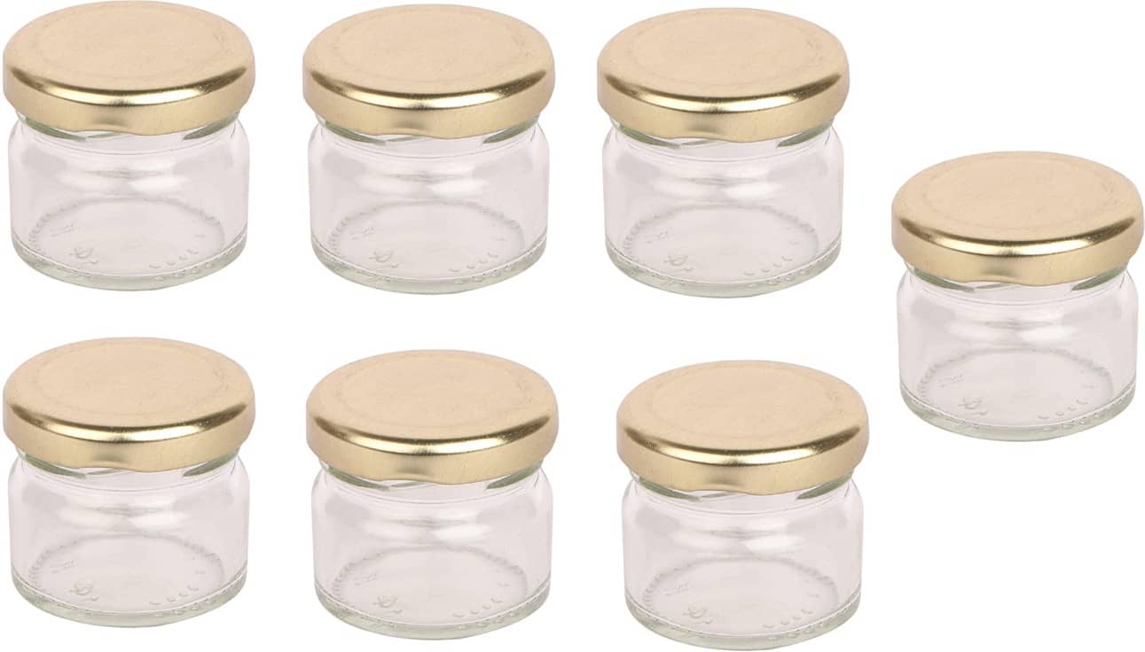 Somil - Storage Container Glass Transparent Spice Container ( Set of 7 )