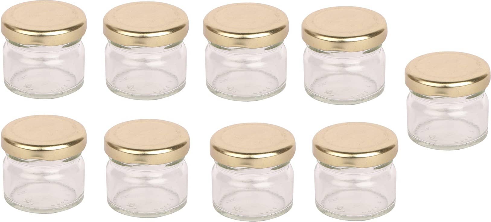 Somil - Storage Container Glass Transparent Spice Container ( Set of 9 )