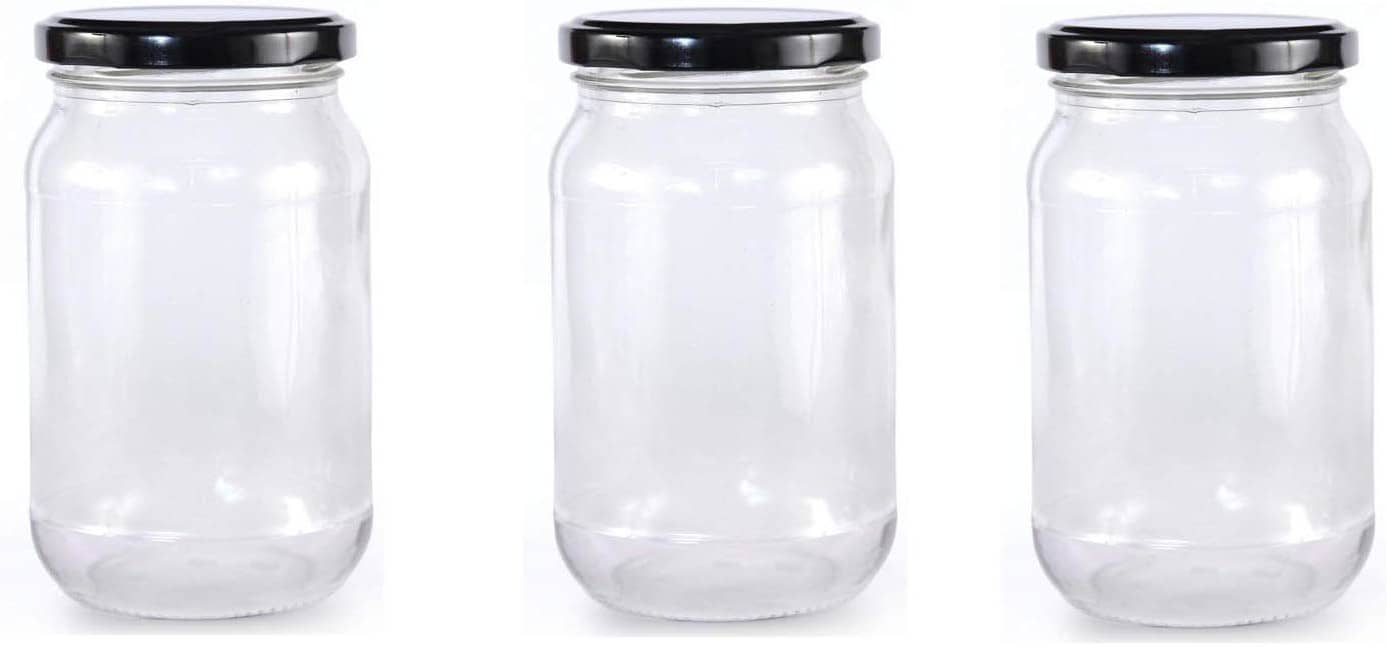 Somil - Storage Container Glass Transparent Pickle Container ( Set of 3 )