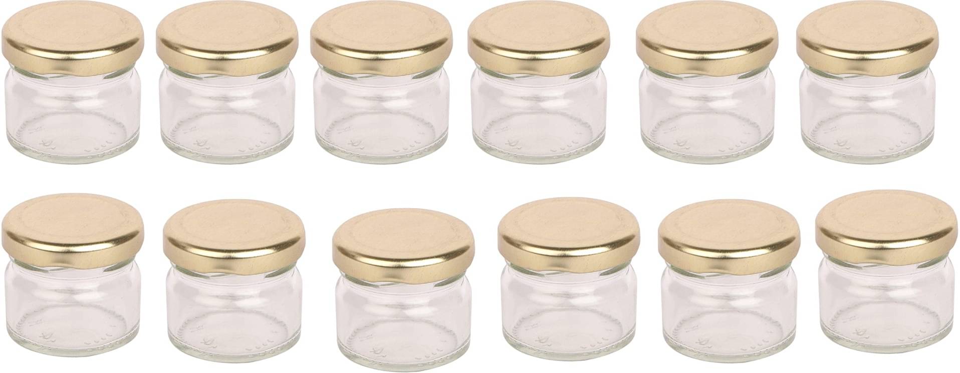     			Somil - Storage Container Glass Transparent Spice Container ( Set of 12 )