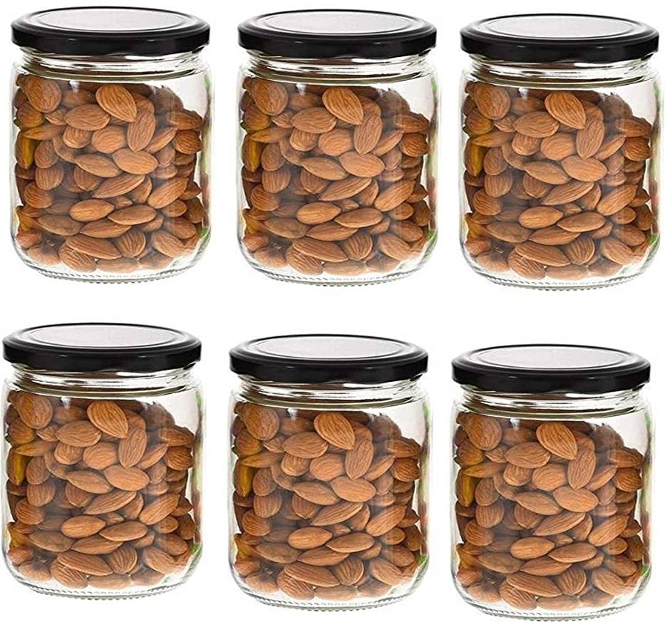     			Somil - Storage Container Glass Transparent Spice Container ( Set of 6 )
