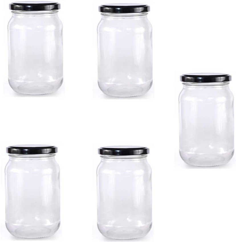 Somil - Storage Container Glass Transparent Pickle Container ( Set of 5 )