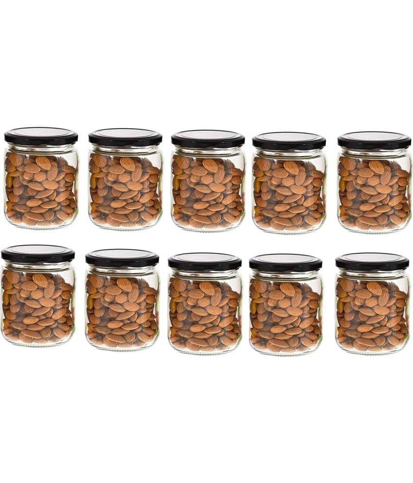     			Somil - Storage Container Glass Transparent Spice Container ( Set of 10 )