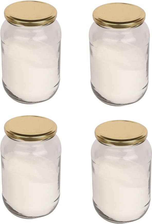 Somil - Storage Container Glass Transparent Spice Container ( Set of 4 )