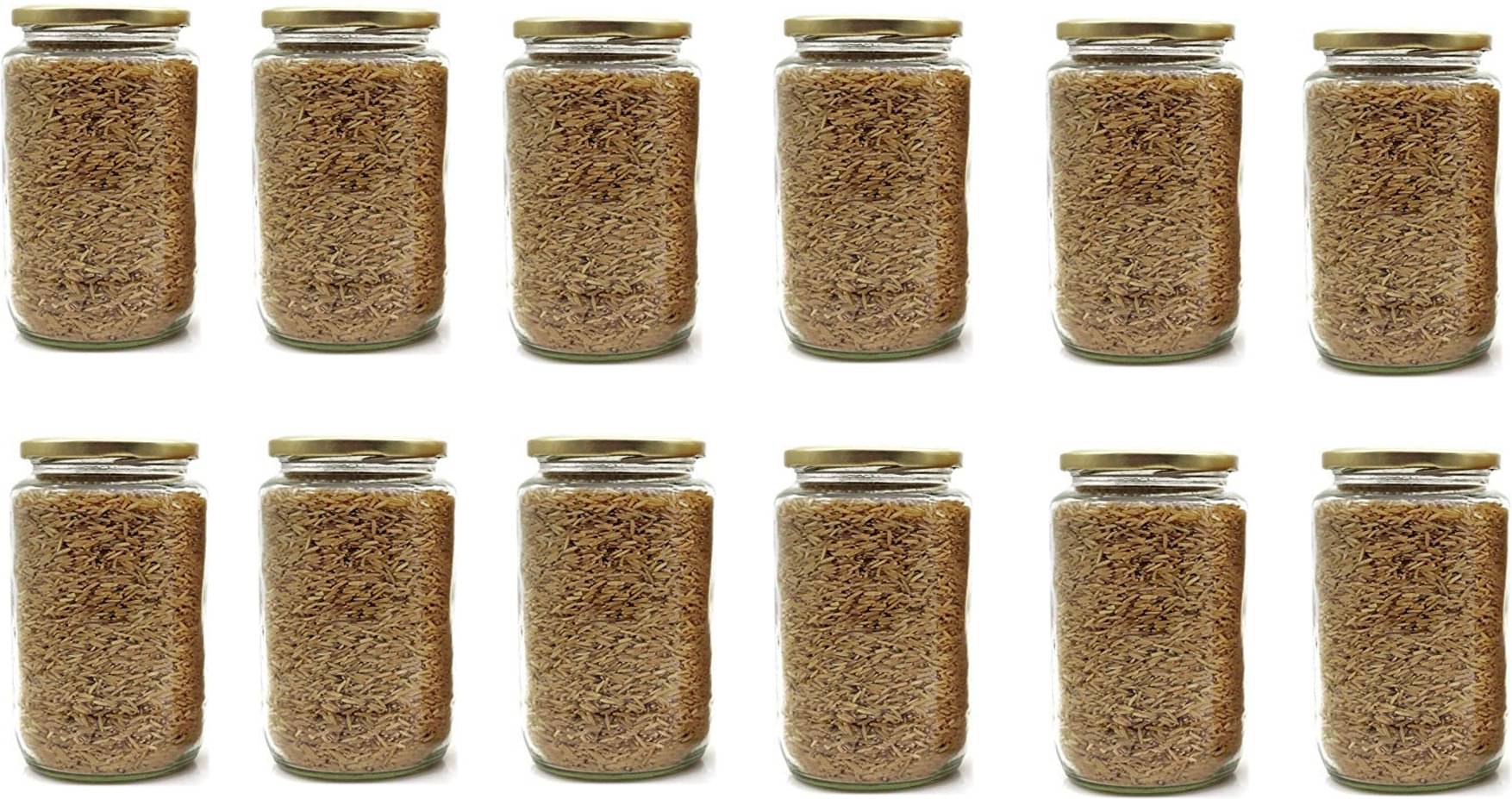 Somil - Storage Container Glass Transparent Spice Container ( Set of 12 ) Somil - Storage Container Glass Transparent Spice Container ( Set of 12 )