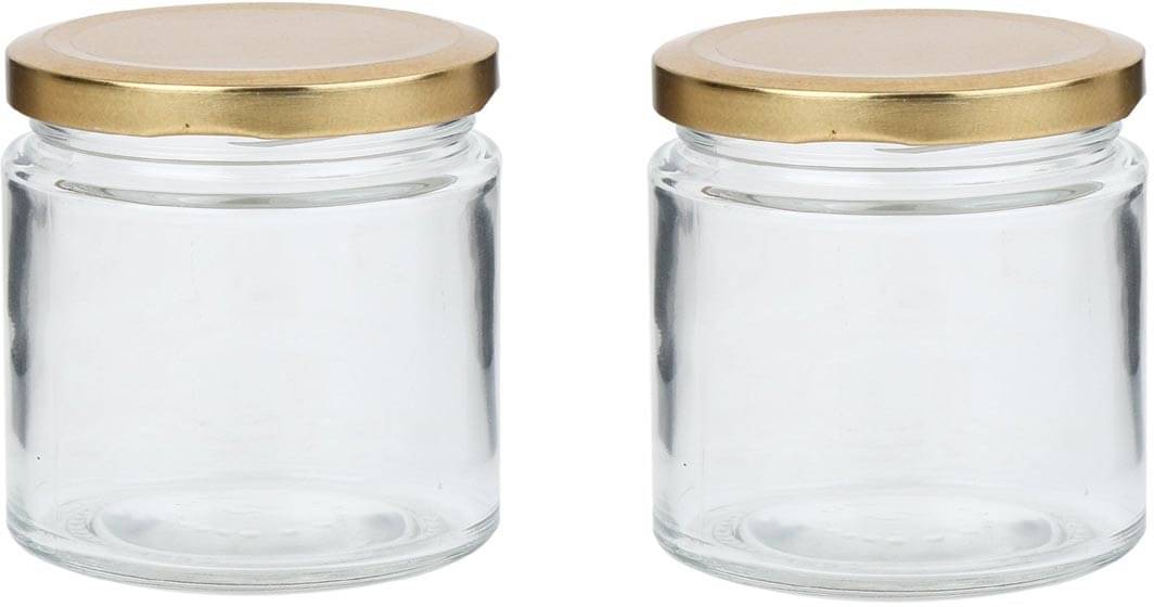    			Somil - Storage Container Glass Transparent Tea/Coffee/Sugar Container ( Set of 2 )