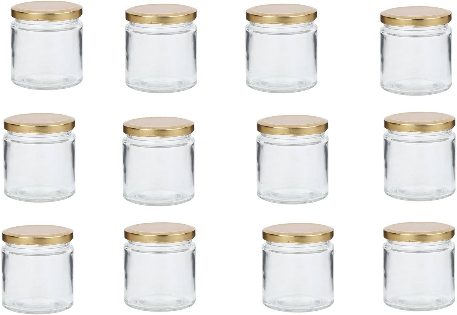 Somil - Storage Container Glass Transparent Spice Container ( Set of 12 ) Somil - Storage Container Glass Transparent Spice Container ( Set of 12 )