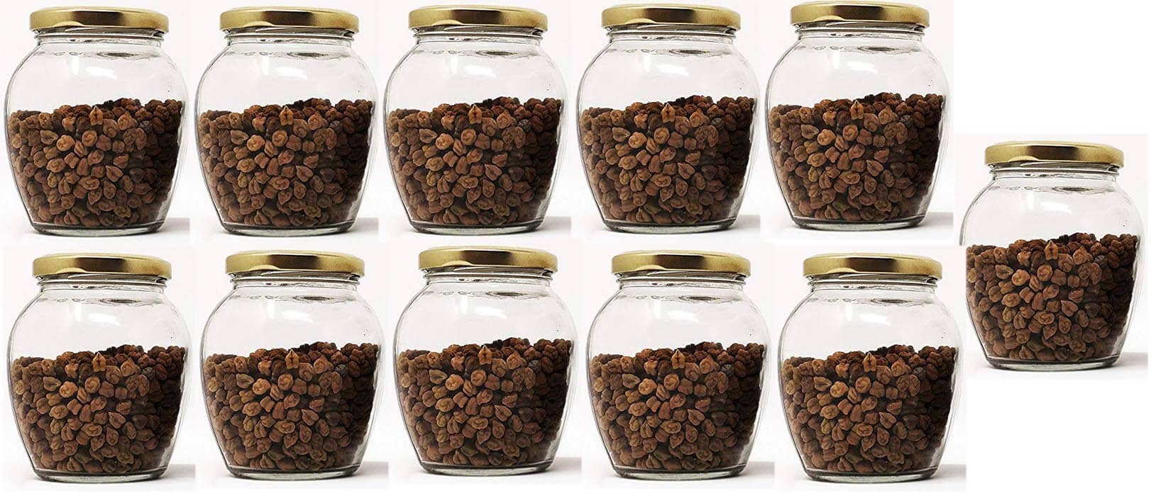 Somil - Storage Container Glass Transparent Spice Container ( Set of 11 )