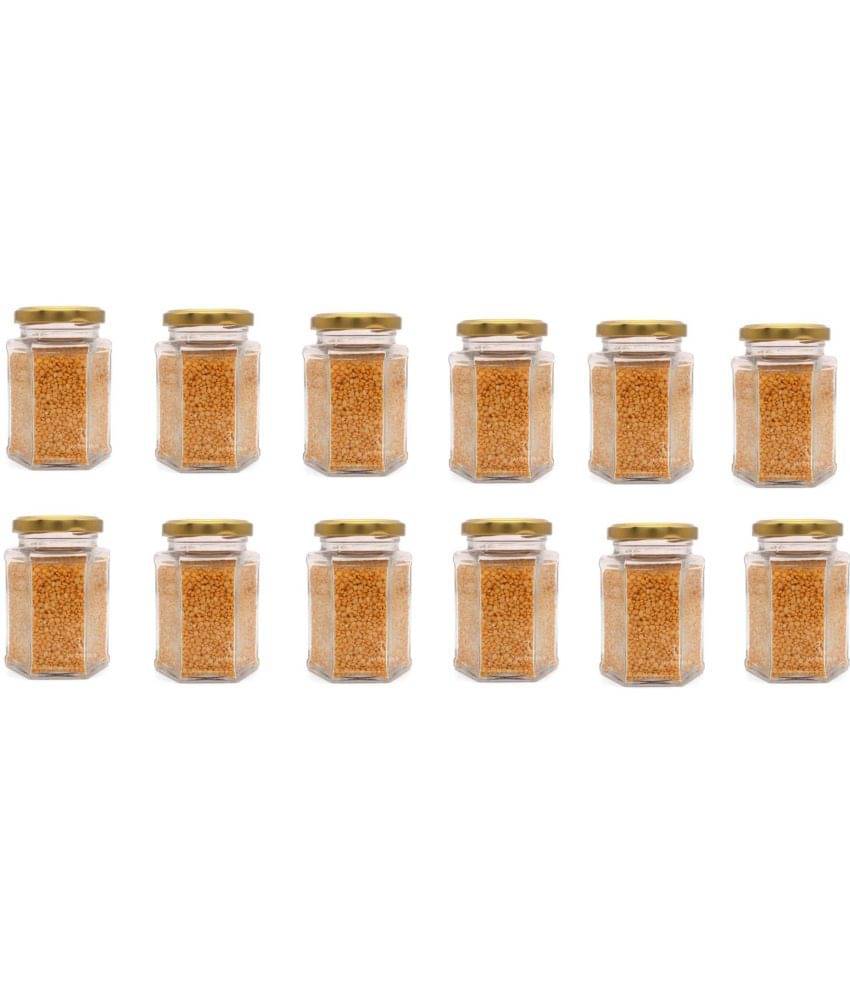     			Somil - Storage Container Glass Transparent Dal Container ( Set of 12 )