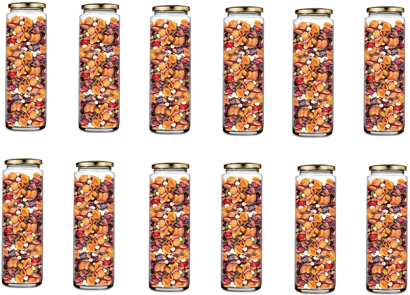 Somil - Storage Container Glass Transparent Dal Container ( Set of 12 )     			Somil - Storage Container Glass Transparent Dal Container ( Set of 12 )