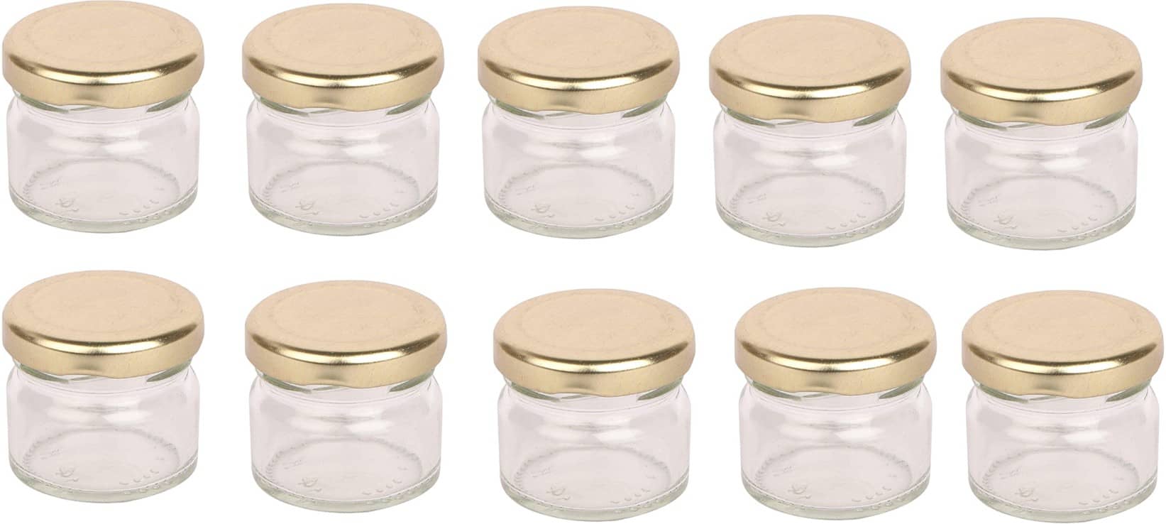 Somil - Storage Container Glass Transparent Tea/Coffee/Sugar Container ( Set of 10 )